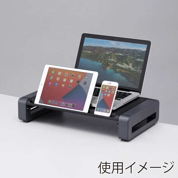 サンワサプライ モニタスタンド 487×278mm ブラック MR-LC801BKN 1個（ご注文単位1個）【直送品】