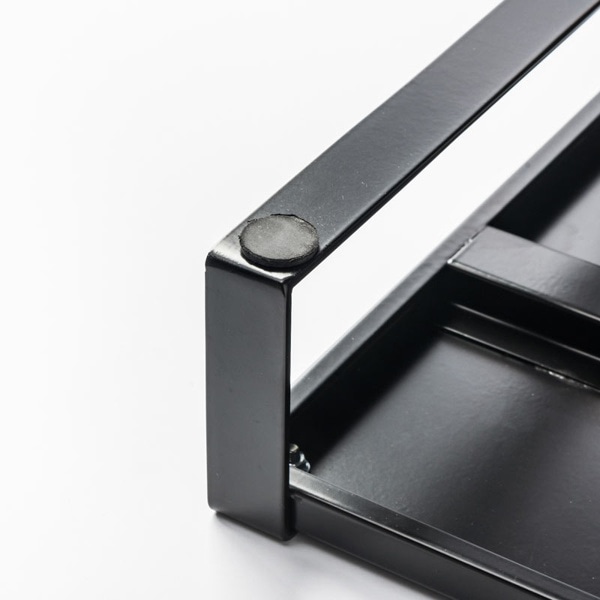 サンワサプライ スチール製机上ラック W500mm ブラック MR-LC207BKN 1個（ご注文単位1個）【直送品】