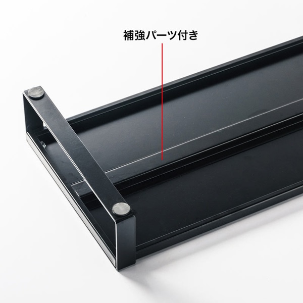 サンワサプライ スチール製机上ラック W1000mm ブラック MR-LC209BKN 1個（ご注文単位1個）【直送品】