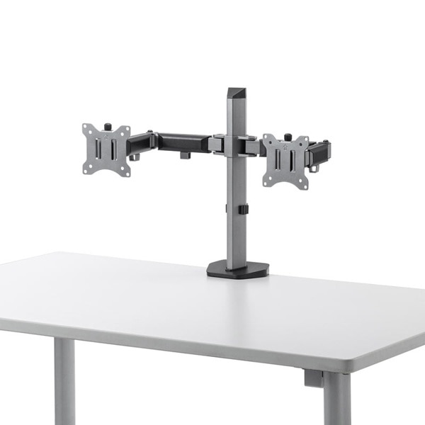 サンワサプライ 液晶モニターアーム 水平可動 2画面 CR-LA2002 1個（ご注文単位1個）【直送品】