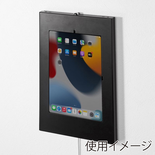 サンワサプライ iPad用スチール製ケース ブラック CR-LAIPAD16BK 1個（ご注文単位1個）【直送品】