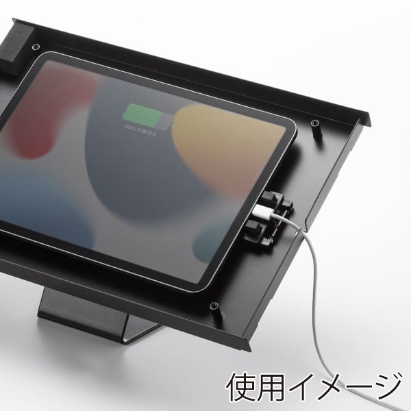 サンワサプライ iPad用スチール製スタンド付きケース ブラック CR-LASTIP34BK 1個（ご注文単位1個）【直送品】