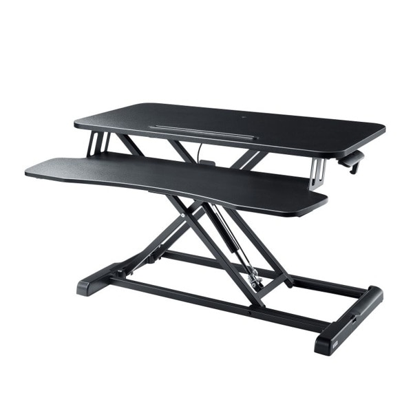 サンワサプライ エルゴノミクスリフトアップデスク ブラック MR-ERGST5BK 1個（ご注文単位1個）【直送品】