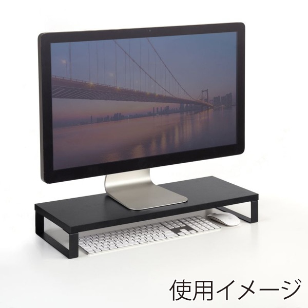 サンワサプライ 木製机上ラック W600mm ブラック MR-LC312BK 1個（ご注文単位1個）【直送品】