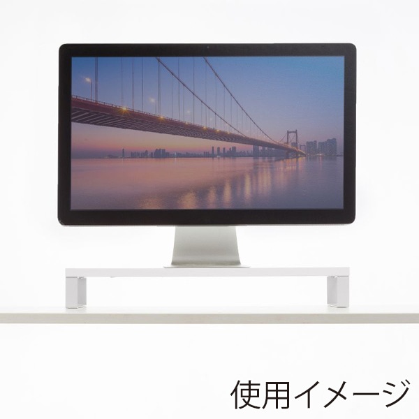 サンワサプライ 木製机上ラック W600mm ホワイト MR-LC312W 1個（ご注文単位1個）【直送品】