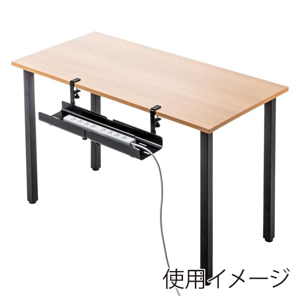 サンワサプライ ケーブル配線トレー スチール ブラック CB-CT8BK 1個（ご注文単位1個）【直送品】