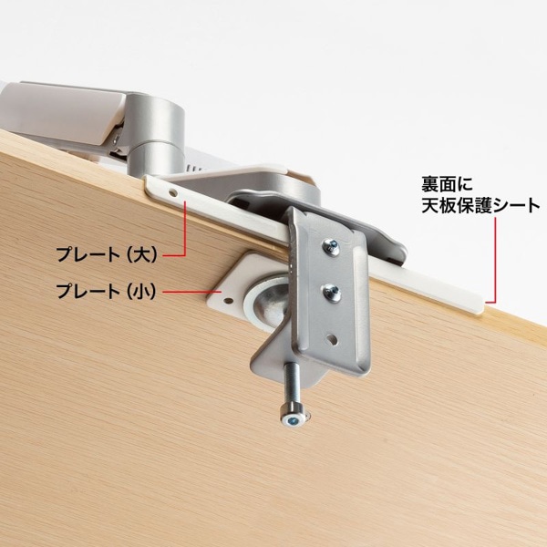 サンワサプライ モニタアーム補強プレート ホワイト CR-LAPLT1W 1個（ご注文単位1個）【直送品】