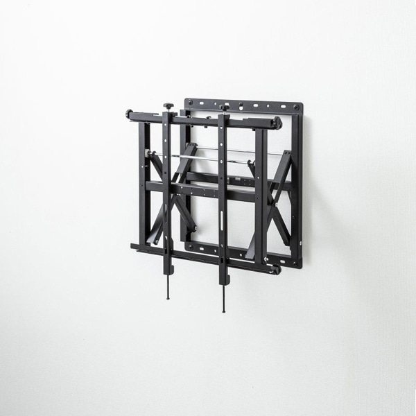 サンワサプライ プッシュ式壁掛け金具 CR-PLKG16BK 1個（ご注文単位1個）【直送品】