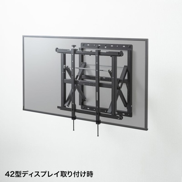 サンワサプライ プッシュ式壁掛け金具 CR-PLKG16BK 1個（ご注文単位1個）【直送品】