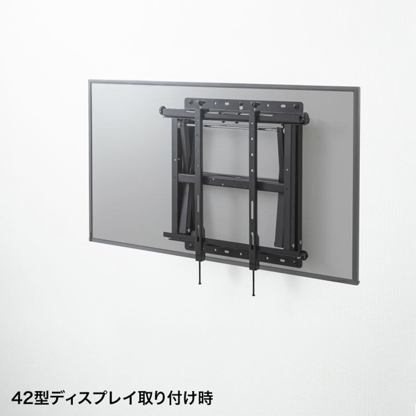 サンワサプライ プッシュ式壁掛け金具 CR-PLKG16BK 1個（ご注文単位1個）【直送品】