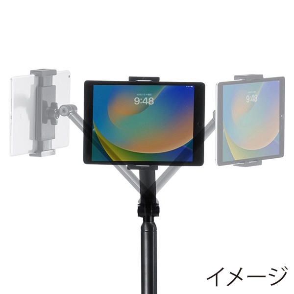 サンワサプライ タブレット用フロアスタンド ブラック MR-TABST21BK 1個(ご注文単位1個)【直送品】