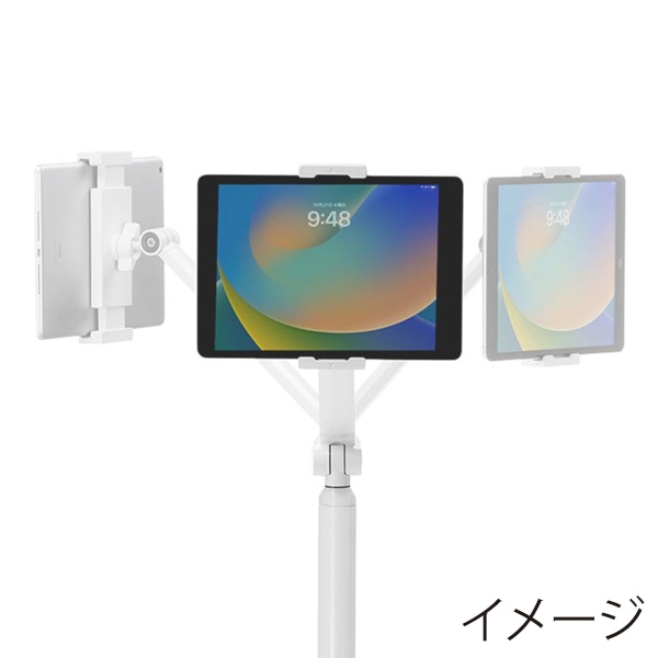サンワサプライ タブレット用フロアスタンド ホワイト MR-TABST21W 1個（ご注文単位1個）【直送品】