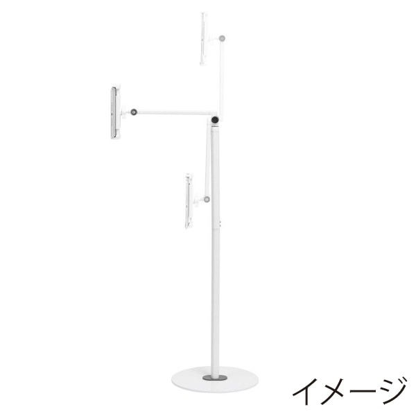 サンワサプライ タブレット用フロアスタンド ホワイト MR-TABST21W 1個（ご注文単位1個）【直送品】