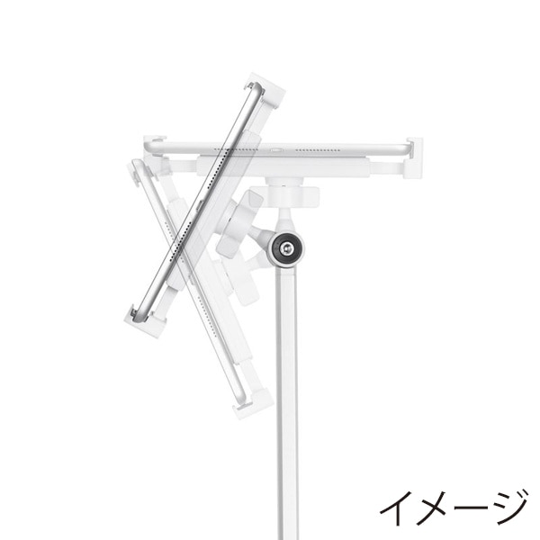 サンワサプライ タブレット用フロアスタンド ホワイト MR-TABST21W 1個（ご注文単位1個）【直送品】