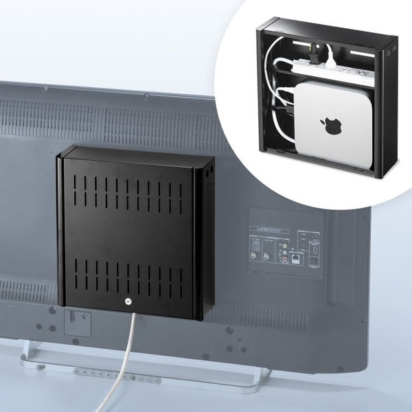 サンワサプライ 鍵付きセキュリティボックス VESA取付け 大 ブラック MR-VESA10L 1個（ご注文単位1個）【直送品】