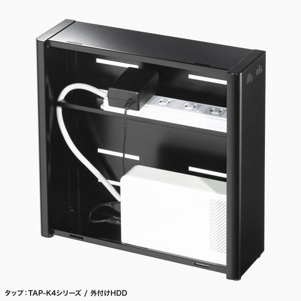 サンワサプライ 鍵付きセキュリティボックス VESA取付け 大 ブラック MR-VESA10L 1個（ご注文単位1個）【直送品】