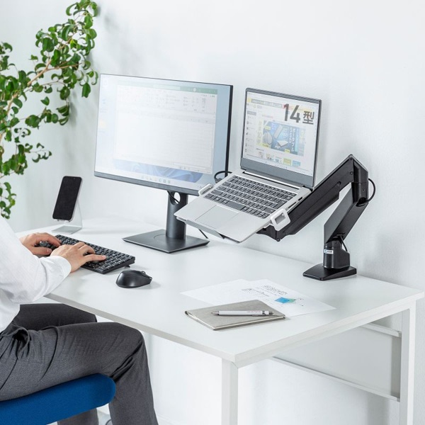 サンワサプライ モニターアーム用ノートパソコントレー MR-VESA15 1個（ご注文単位1個）【直送品】