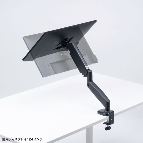 サンワサプライ モニターアーム シングル ガススプリング式 ブラック CR-LAC1405BK 1個（ご注文単位1個）【直送品】