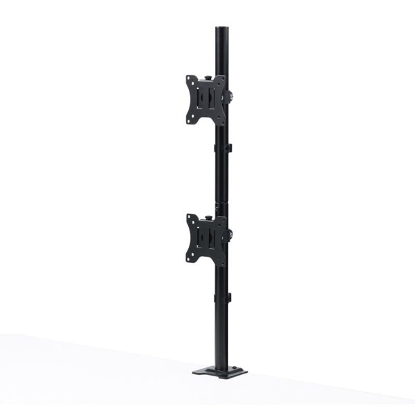 サンワサプライ デュアルモニターアーム 上下2画面 CR-LAC211BK 1個(ご注文単位1個)【直送品】