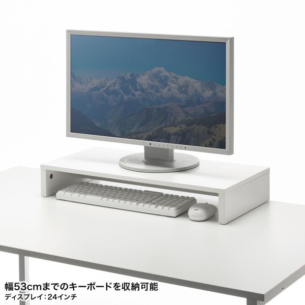 サンワサプライ 卓上モニター台 ホワイト MR-LC103W 1個（ご注文単位1個）【直送品】
