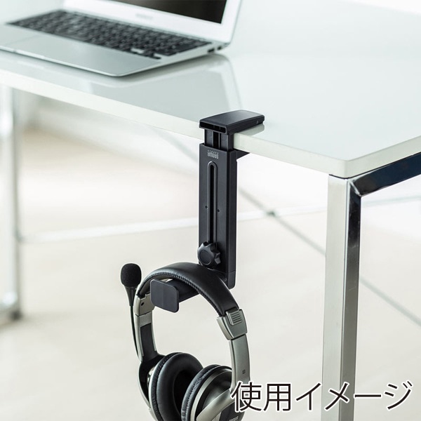 サンワサプライ 回転式2WAYヘッドホンスタンド PDA-STN25BK 1個(ご注文単位1個)【直送品】