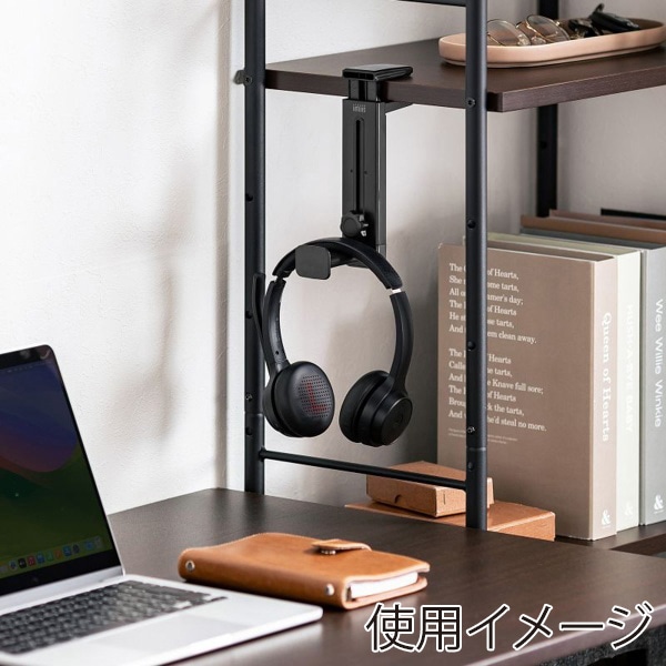 サンワサプライ 回転式2WAYヘッドホンスタンド PDA-STN25BK 1個(ご注文単位1個)【直送品】