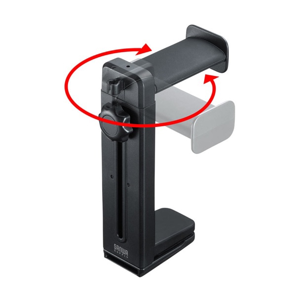 サンワサプライ 回転式2WAYヘッドホンスタンド PDA-STN25BK 1個(ご注文単位1個)【直送品】