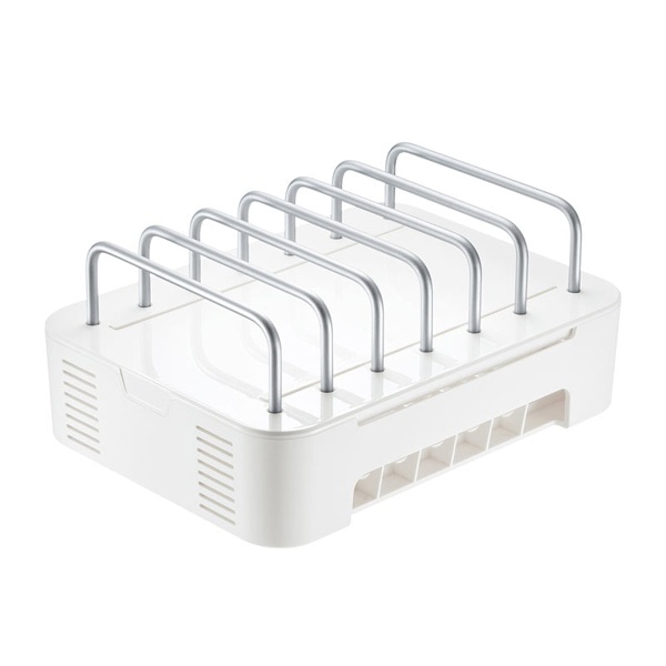 サンワサプライ タブレット・スマートフォン用スタンド 充電器収納タイプ PDA-STN21WN2 1個（ご注文単位1個）【直送品】