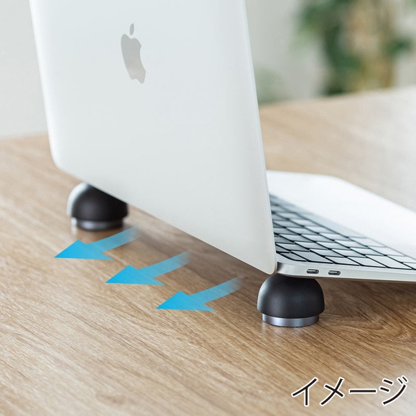 サンワサプライ ノートパソコン用スタンド 平置きコンパクトタイプ PDA-STN42BK 1個（ご注文単位1個）【直送品】