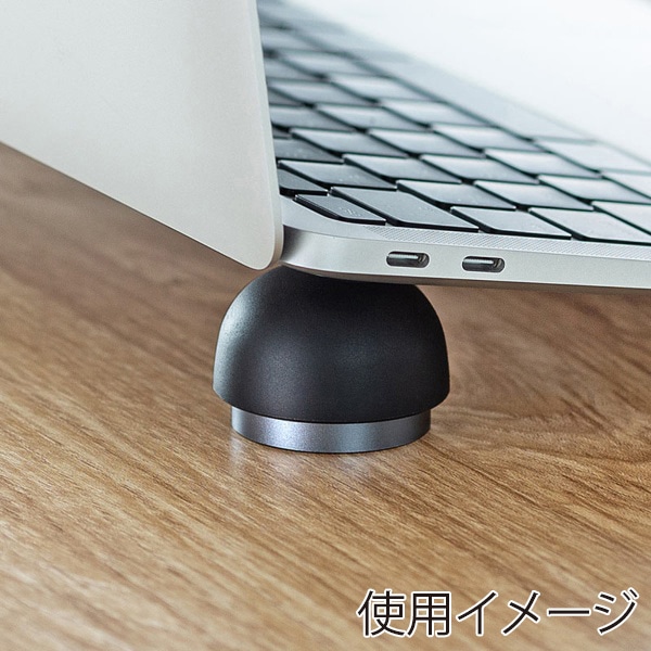 サンワサプライ ノートパソコン用スタンド 平置きコンパクトタイプ PDA-STN42BK 1個（ご注文単位1個）【直送品】