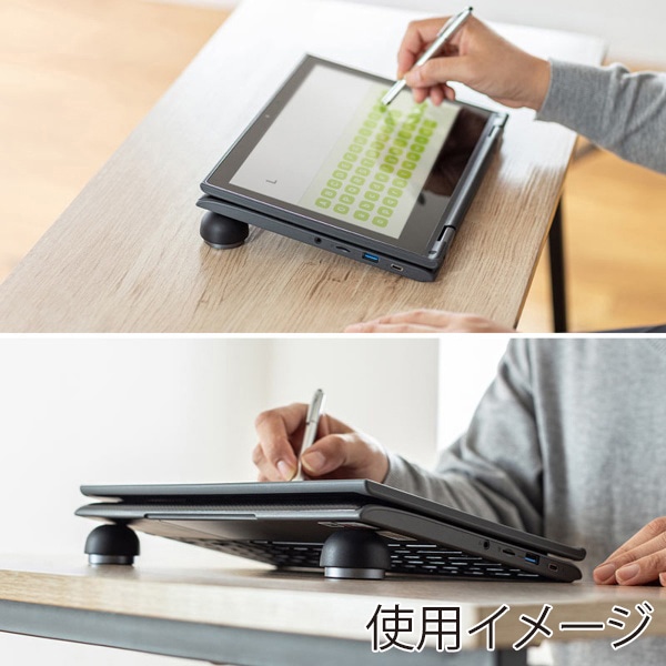 サンワサプライ ノートパソコン用スタンド 平置きコンパクトタイプ PDA-STN42BK 1個（ご注文単位1個）【直送品】