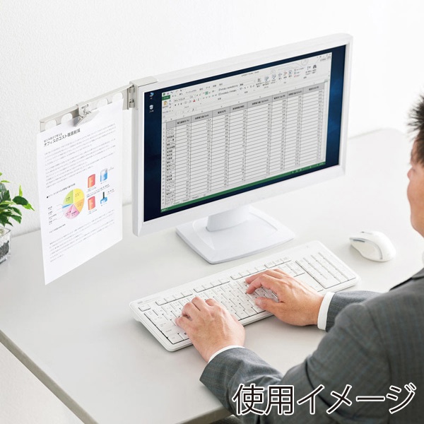 サンワサプライ データホルダー A4対応 ホワイト DH-210N 1個（ご注文単位1個）【直送品】