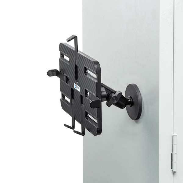 サンワサプライ マグネット取付け式タブレットホルダー 短アーム VEH-TBMG1 1個(ご注文単位1個)【直送品】