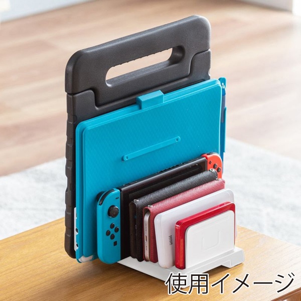 サンワサプライ タブレット・スマートフォン用スタンド 10台収納タイプ PDA-STN20WN 1個（ご注文単位1個）【直送品】