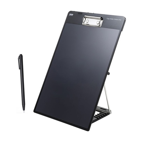 サンワサプライ クリップ付き電子メモパッド DH-320BK 1個(ご注文単位1個)【直送品】