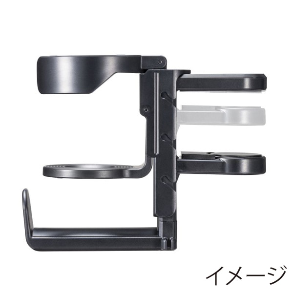 サンワサプライ ドリンクホルダー付ヘッドホンフック PDA-STN71BK 1個（ご注文単位1個）【直送品】