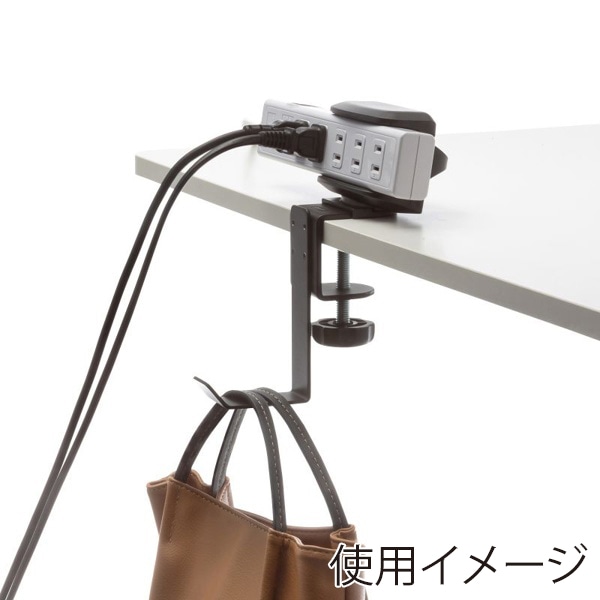 サンワサプライ タップホルダー付きバッグハンガー PDA-STN72BK 1個（ご注文単位1個）【直送品】