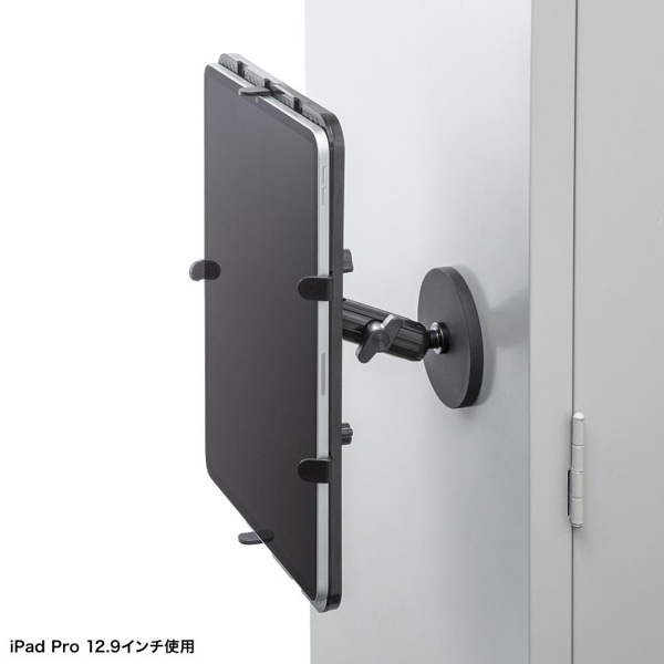 サンワサプライ マグネット取付け式タブレットホルダー 短アーム VEH-TBMG3 1個（ご注文単位1個）【直送品】