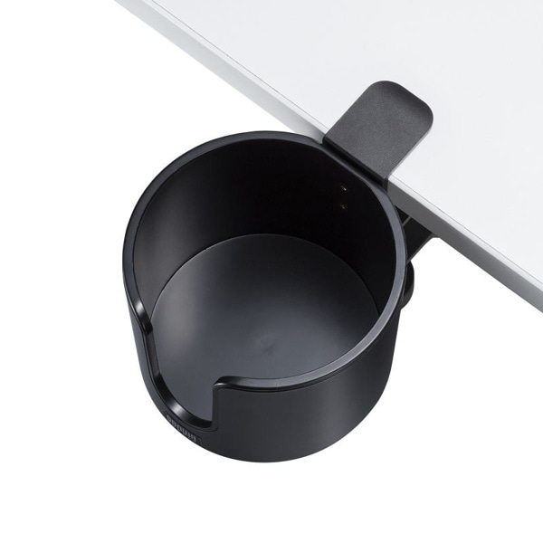 サンワサプライ ドリンクホルダー付きバッグハンガー PDA-STN76BK 1個（ご注文単位1個）【直送品】