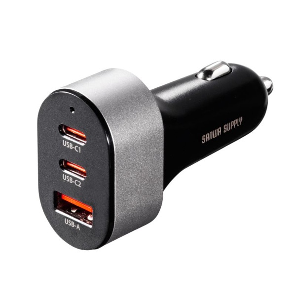 サンワサプライ カーチャージャー 3ポート USB PowerDelivery対応 CAR-CHR83CPD 1個（ご注文単位1個）【直送品】