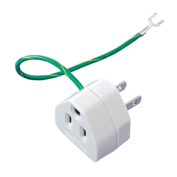 サンワサプライ 3Pプラグ→2Pプラグ変換アダプタ ノイズフィルター付 TAP-AD2N 1個(ご注文単位1個)【直送品】