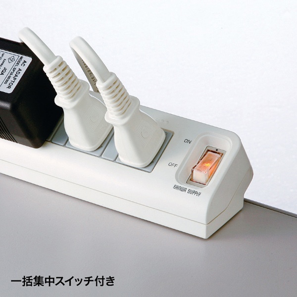 サンワサプライ 便利タップ 2P 3個口 2m TAP-B25 1個（ご注文単位1個）【直送品】