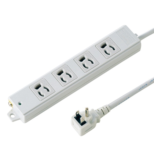 サンワサプライ 工事物件タップ L型プラグ 3P 4個口 3m TAP-K4L-3 1個（ご注文単位1個）【直送品】