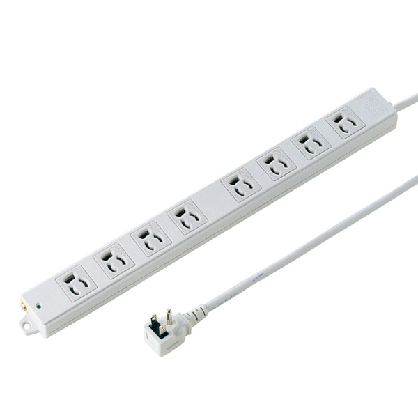 サンワサプライ 工事物件タップ L型プラグ 3P 8個口 5m TAP-K8L-5 1個（ご注文単位1個）【直送品】