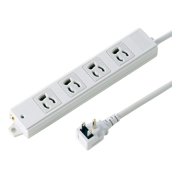 サンワサプライ 工事物件タップ L型プラグ エココード 3P 4個口 5m TAP-KE4L-5 1個（ご注文単位1個）【直送品】