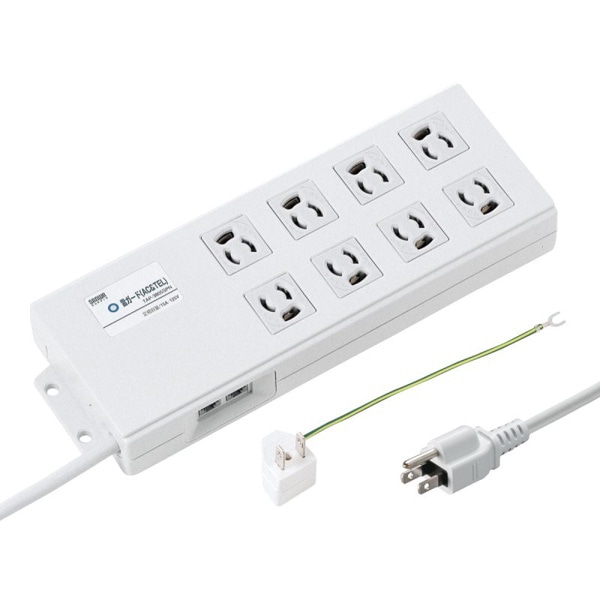 サンワサプライ 雷ガードタップ 3P 8個口 2m TAP-3805SPN 1個（ご注文単位1個）【直送品】