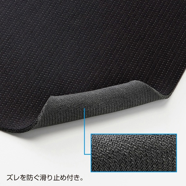 サンワサプライ 抗菌・消臭・静電気除去マウスパッド ブラック MPD-SEA4BK 1個(ご注文単位1個)【直送品】