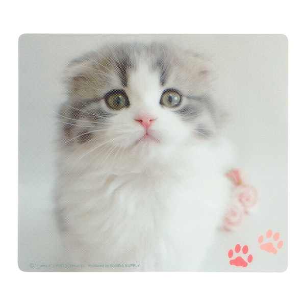 サンワサプライ 動物マウスパッド スコティッシュフォールド MPD-215E 1個（ご注文単位1個）【直送品】
