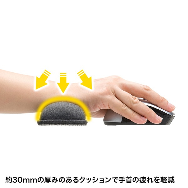 サンワサプライ クッションリストレスト コンパクトサイズ ダークグレー TOK-ERG5DGY-S 1個（ご注文単位1個）【直送品】