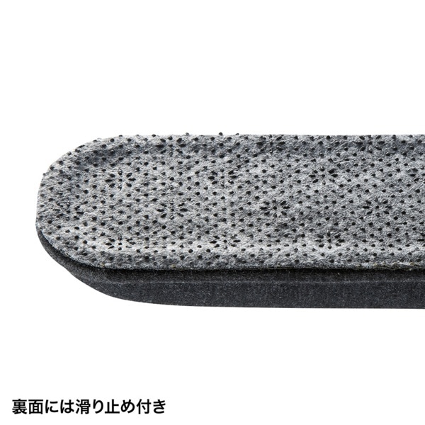 サンワサプライ クッションリストレスト ロングサイズ ダークグレー TOK-ERG5DGY-L 1個(ご注文単位1個)【直送品】